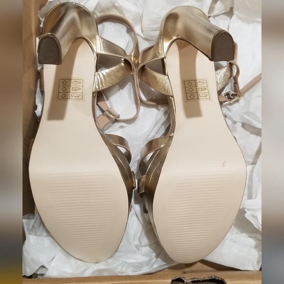 Gold Shiny Metallic High Platform High Heels Miami 7.5 - Picture 10 of 16